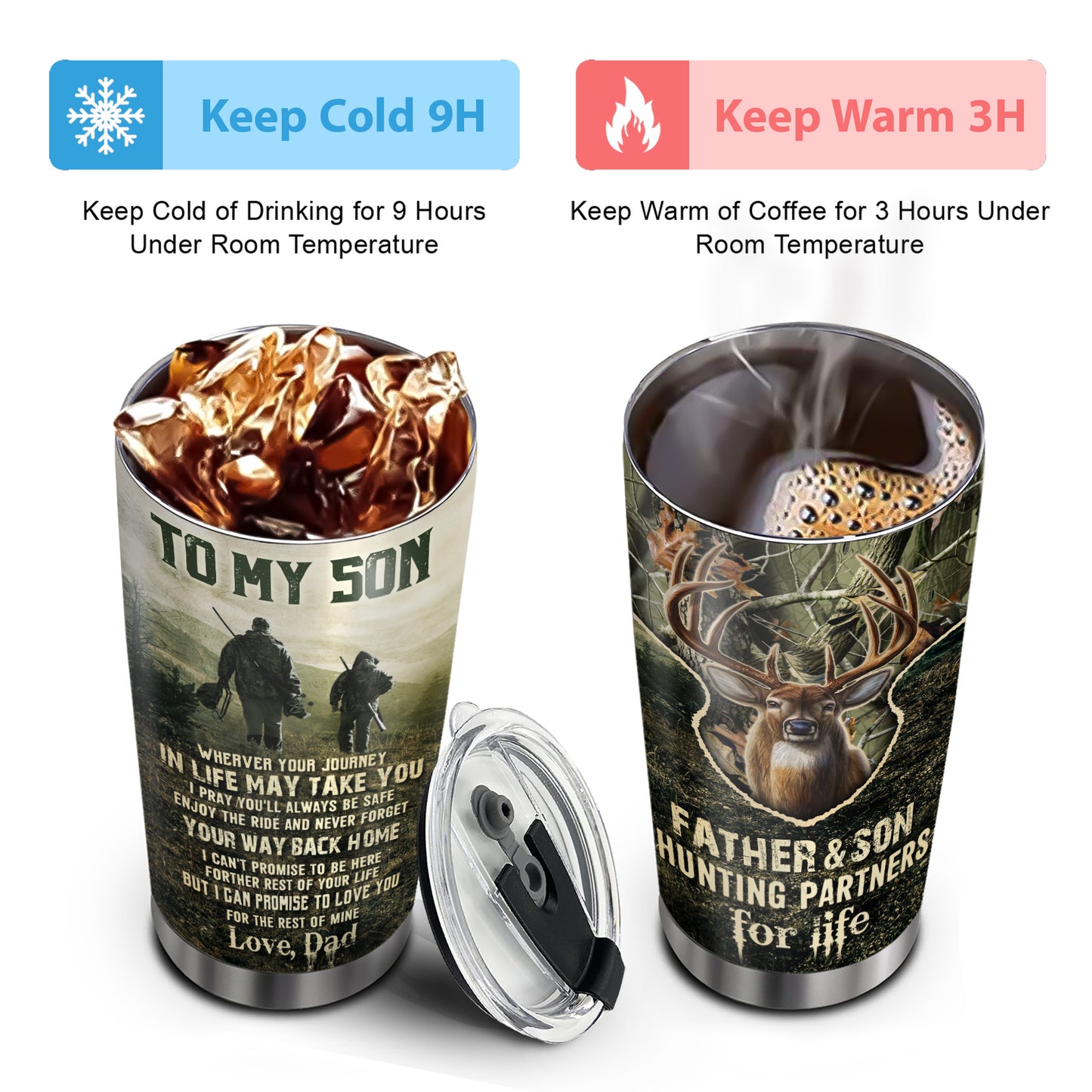 Hunting Father & Son Wherever Your Journey 20Oz Tumbler