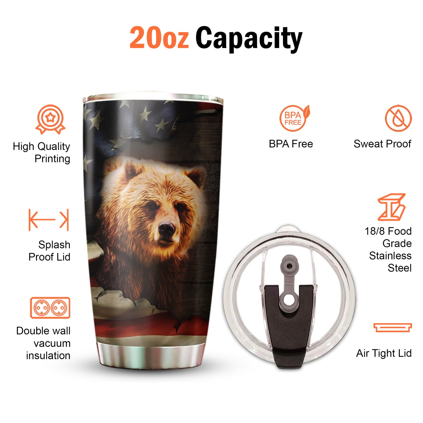 Bear Dad Being A Dad Is An Honor 20Oz Tumbler