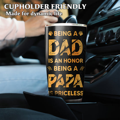 Papa Bear Being A Dad Is An Honor Flag US 20Oz Tumbler