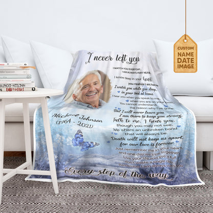 I Never Left You Blue Custom Image Fleece Blanket