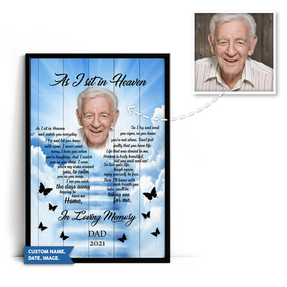 As I Sit In Heaven Butterfly Custom Image Print Art Wall