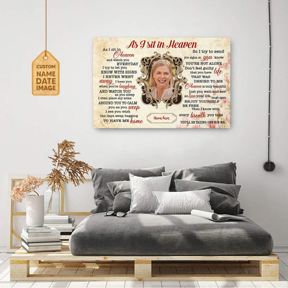 As I Sit In Heaven Personalized Print Art Wall