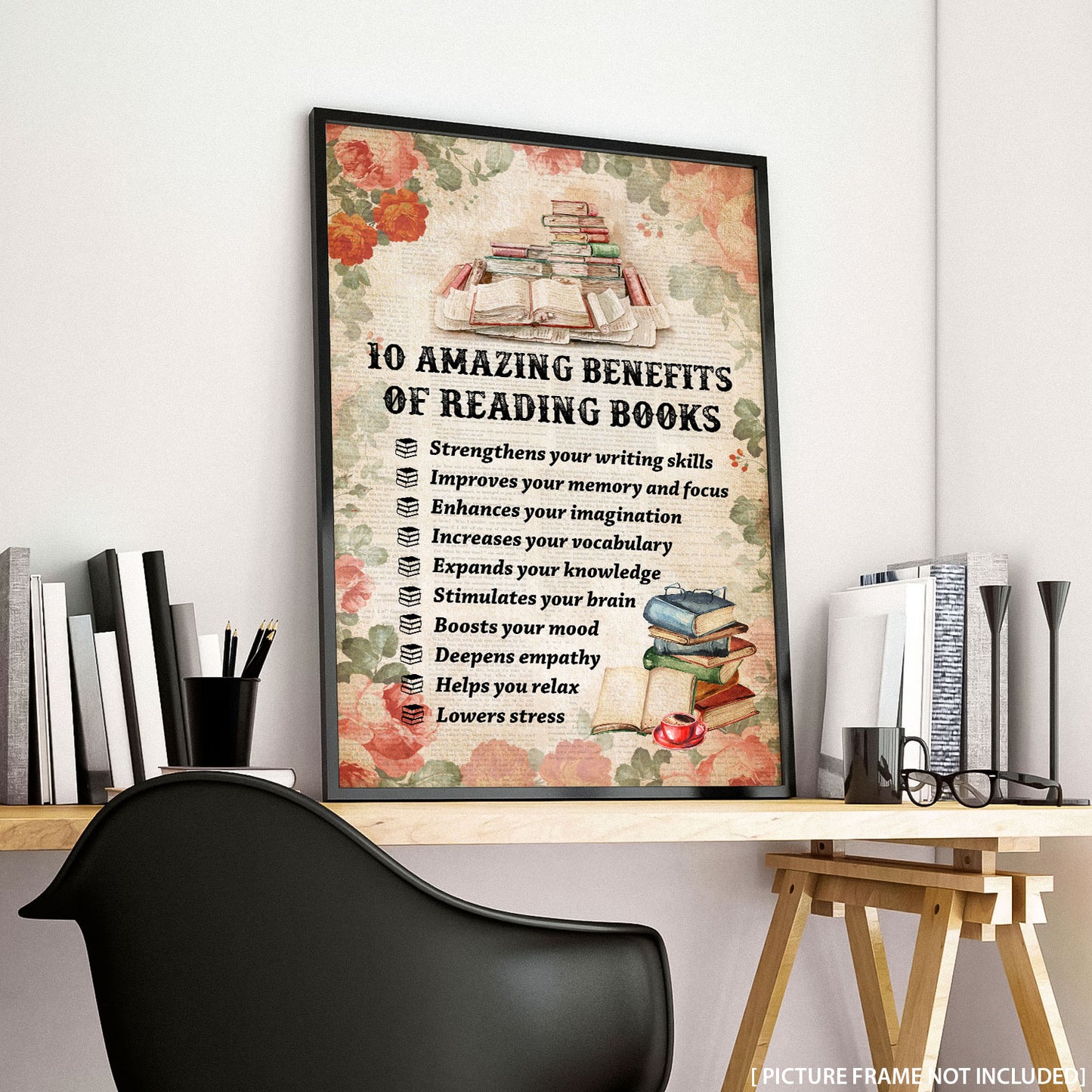 Book Benefits Of Reading Books - Personalizedwitch Poster For Bookworm