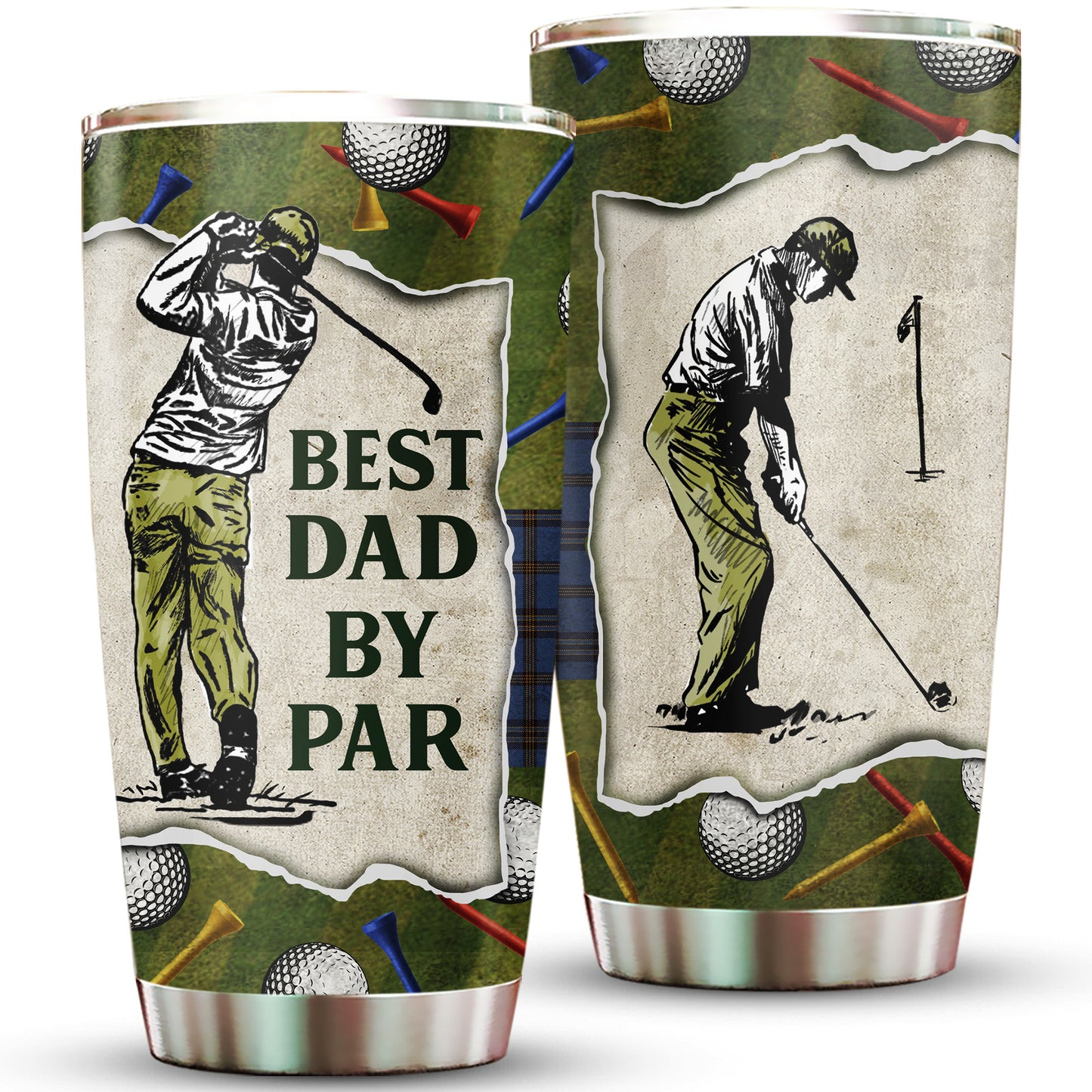 Golf Best Dad By Par 20Oz Tumbler