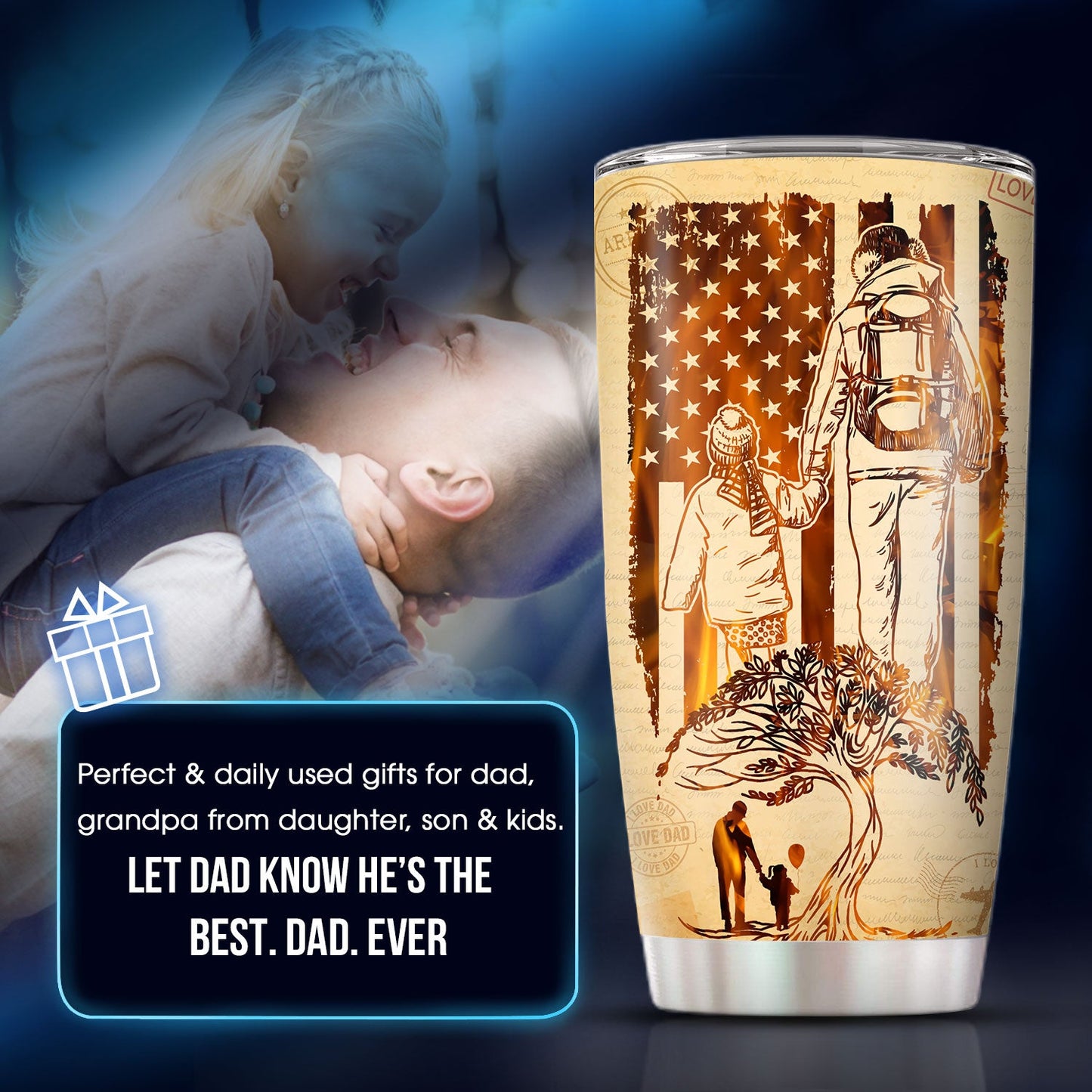 To My Dad You'll Always Be My Hero 20Oz Tumbler
