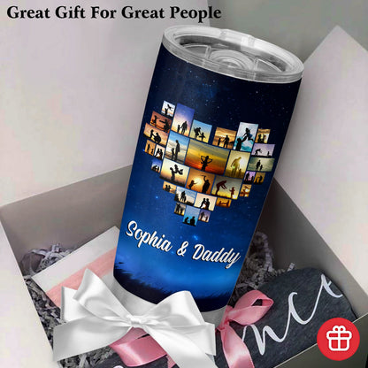 To My Dad From Daughter My Dad My Hero Personalized 20Oz Tumbler