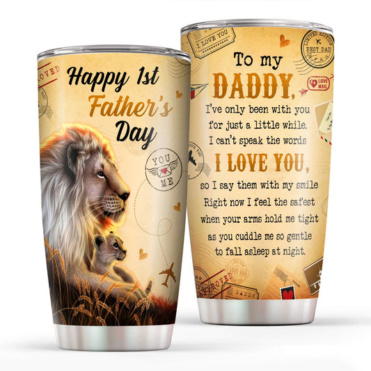 1St Fathers Day Gifts For New Dads Lion 20Oz Tumbler