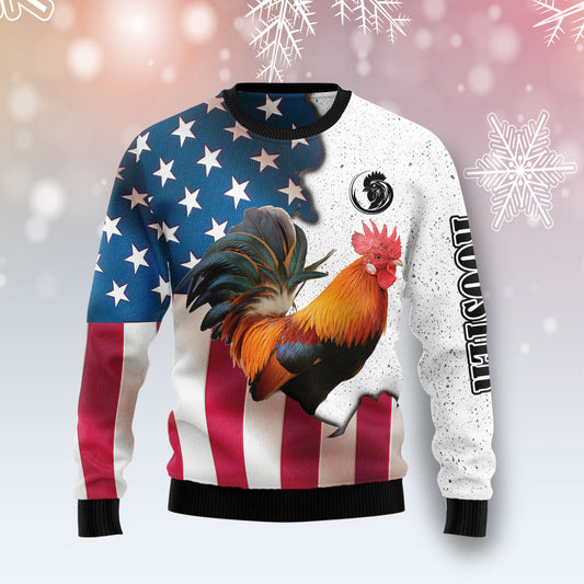 Rooster USA T1011 Ugly Christmas Sweater