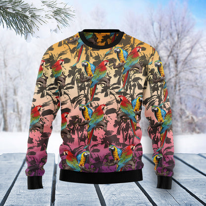 Parrot Palm Forest T1111 Ugly Christmas Sweater