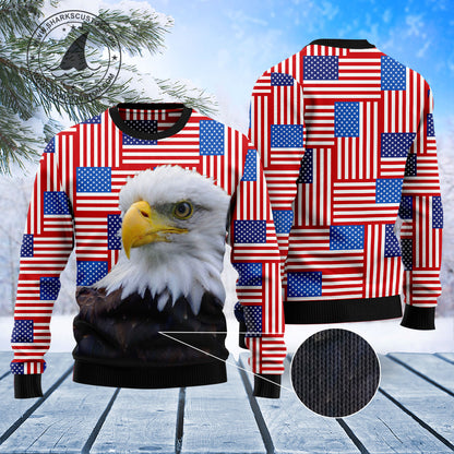 Eagle USA Flag T1310 Ugly Christmas Sweater