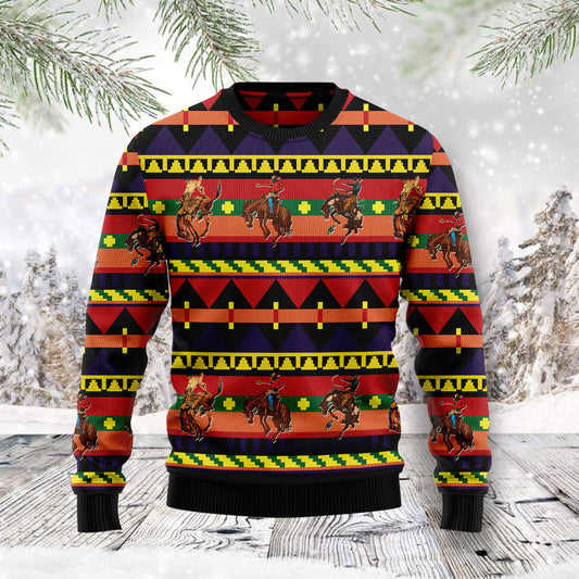 Rodeo Native Pattern T1310 Ugly Christmas Sweater