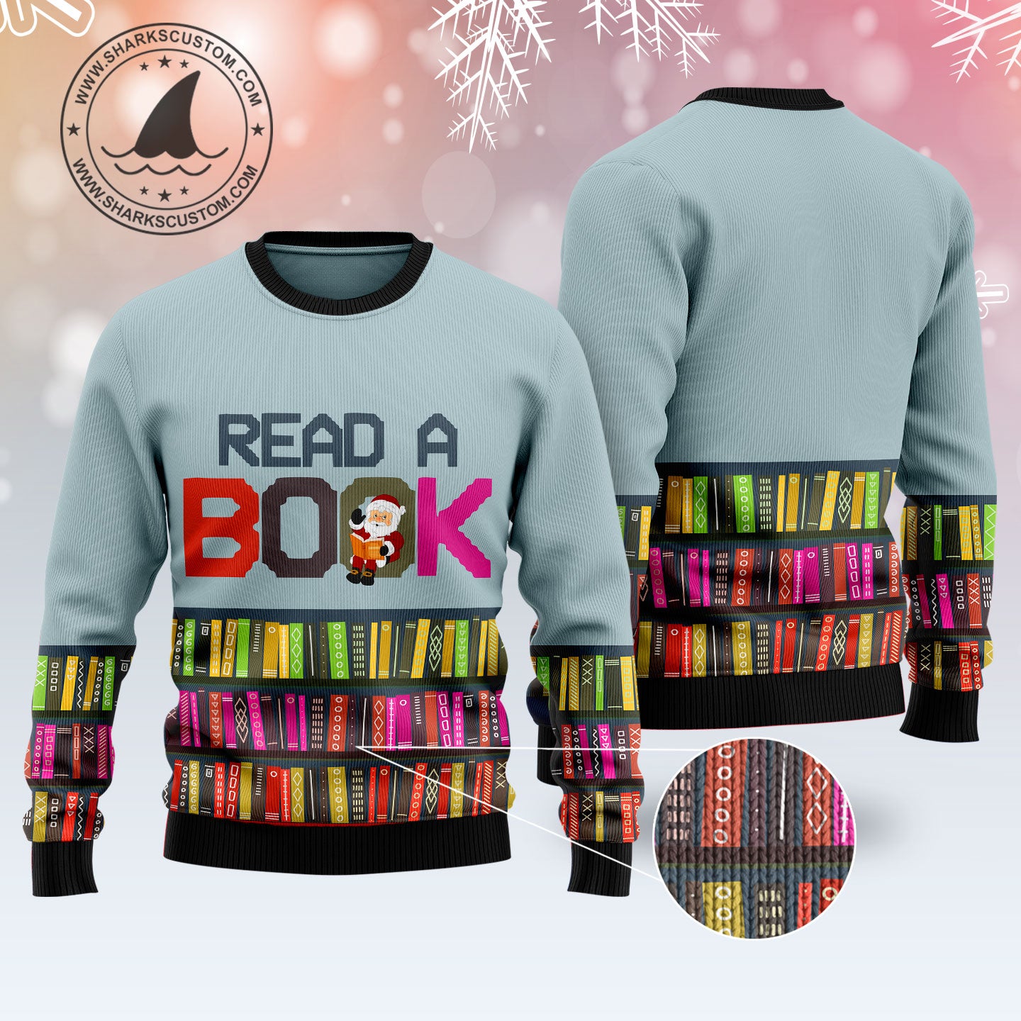 Read A Book T1510 Ugly Christmas Sweater