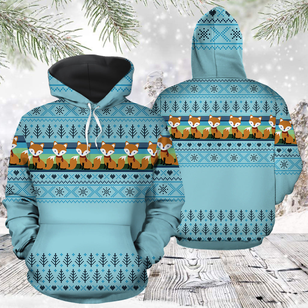 Fox Snowflake T1510 - All Over Print Unisex Hoodie