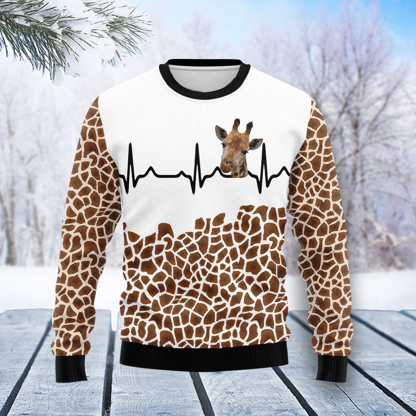 Giraffe Heart T2011 Ugly Christmas Sweater