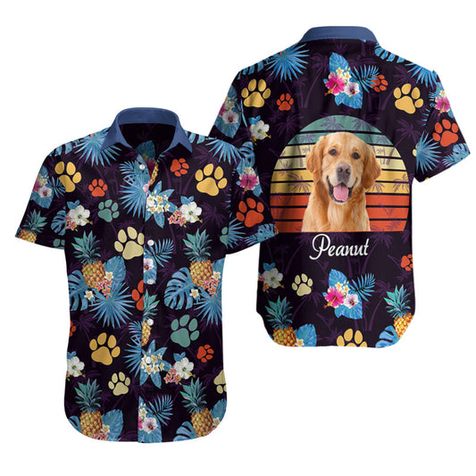 Custom Vintage Tropical Dog - Hawaiian Shirt Personalizedwitch For Dog Lover