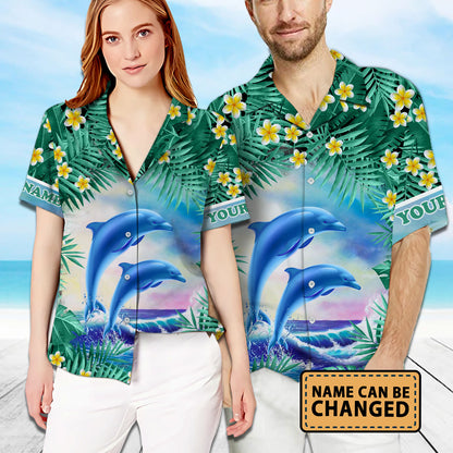 Couple Dolphin Custom Name Matching Hawaiian Shirt Personalizedwitch For Couple