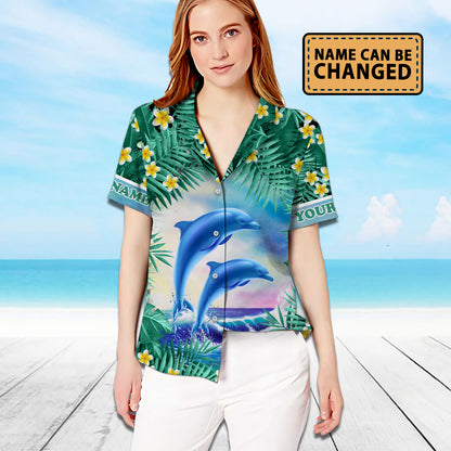Couple Dolphin Custom Name Matching Hawaiian Shirt Personalizedwitch For Couple