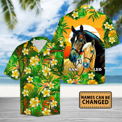 Horse Couple Custom Name Matching Hawaiian Shirt Personalizedwitch For Couple
