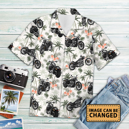Custom Motorbike Tropical Vintage - Hawaiian Shirt  Personalizedwitch For Motorcyle