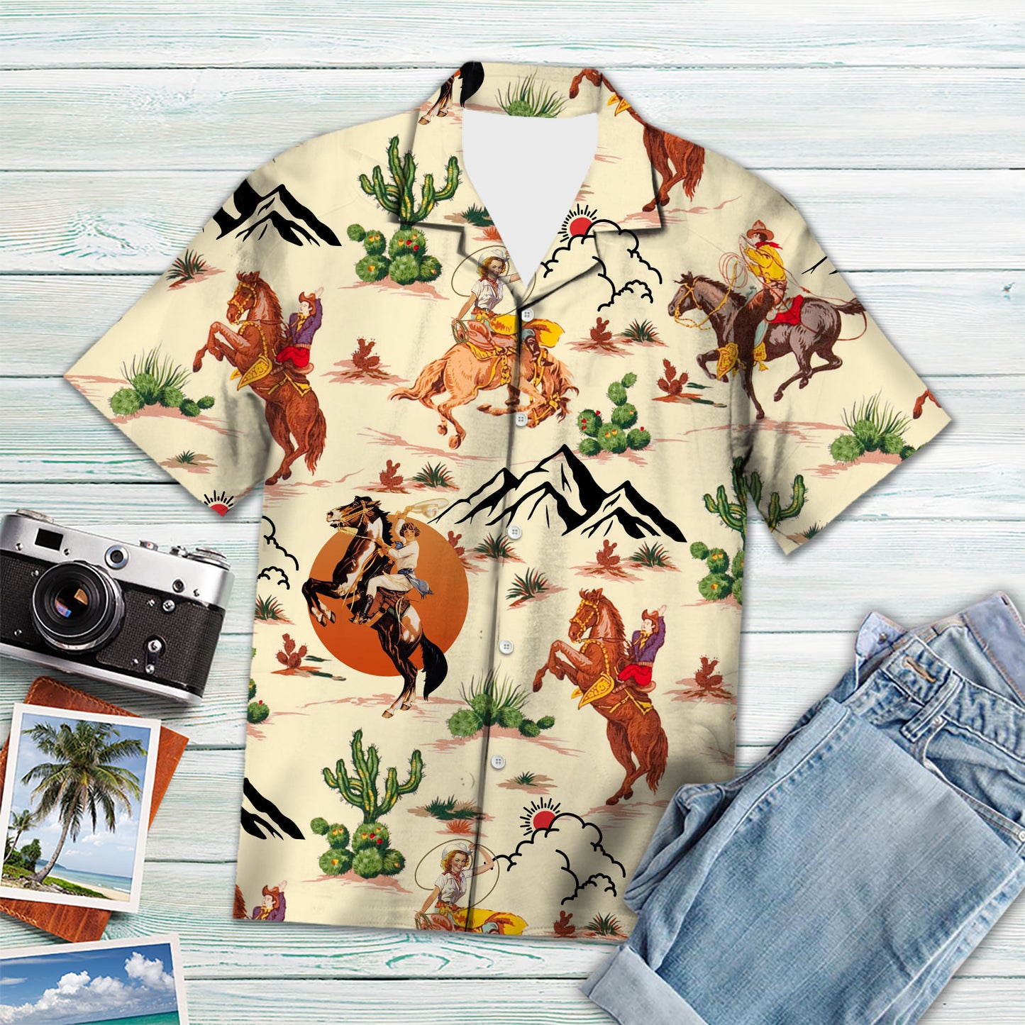 Vintage Cowboy Cowgirl - Hawaiian Shirt Personalizedwitch