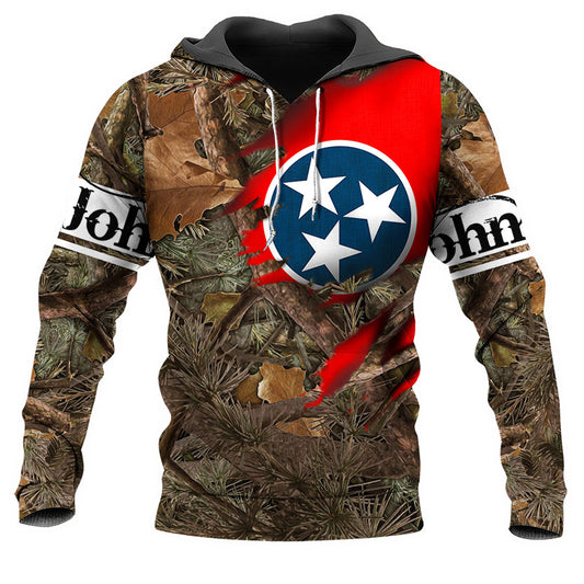 Custom Name Tennessee Oak Camo All Over Print 3D Hoodie