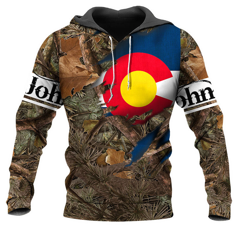 Custom Name Colorado Oak Camo All Over Print 3D Hoodie