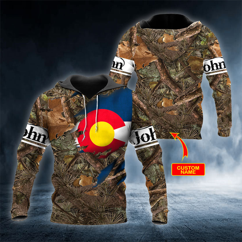 Custom Name Colorado Oak Camo All Over Print 3D Hoodie