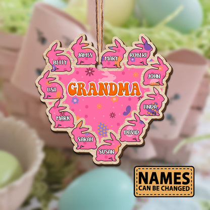 Grandma Favourite Peeps Custom Name Wood Ornament Gift
