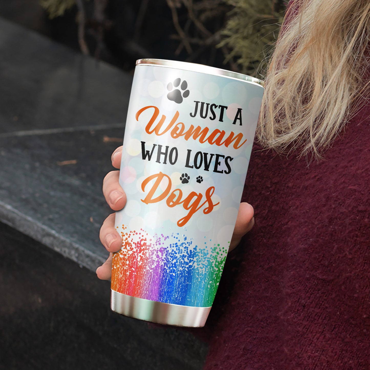 Dog Mom Just A Girl Who Loves Dogs 20Oz Tumbler