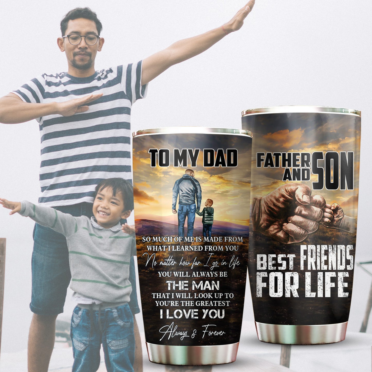 Father And Son Best Friends For Life 20Oz Tumbler