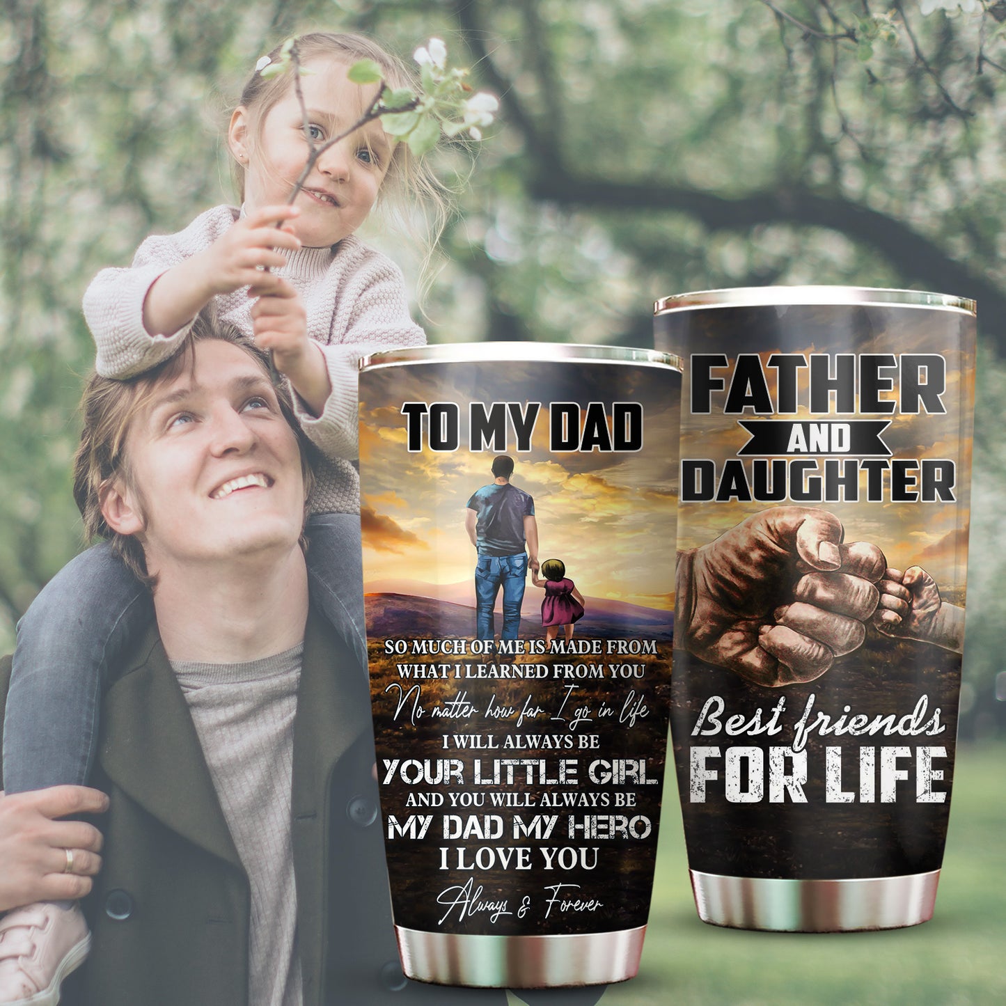 Father and Daughter Best Friends For Life 20Oz Tumbler