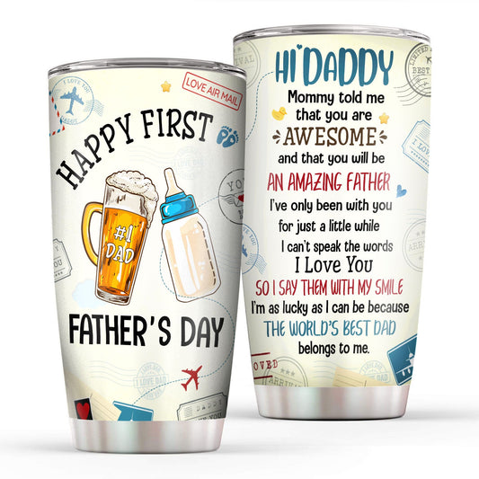 1St Fathers Day Gifts For New Dads Beer And Milk 20Oz Tumbler