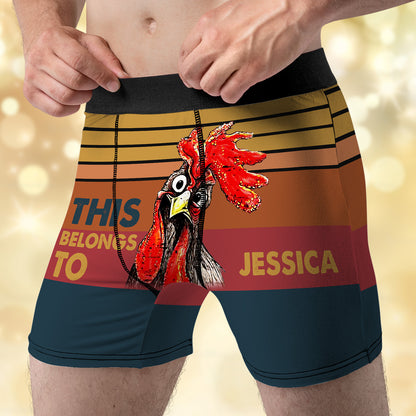 This Cock Belongs To Custom Name All Over Print Men's Boxer Brief