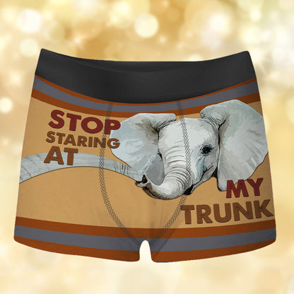 Stop Staring At My Truck Elephant All Over Print Men's Boxer Brief