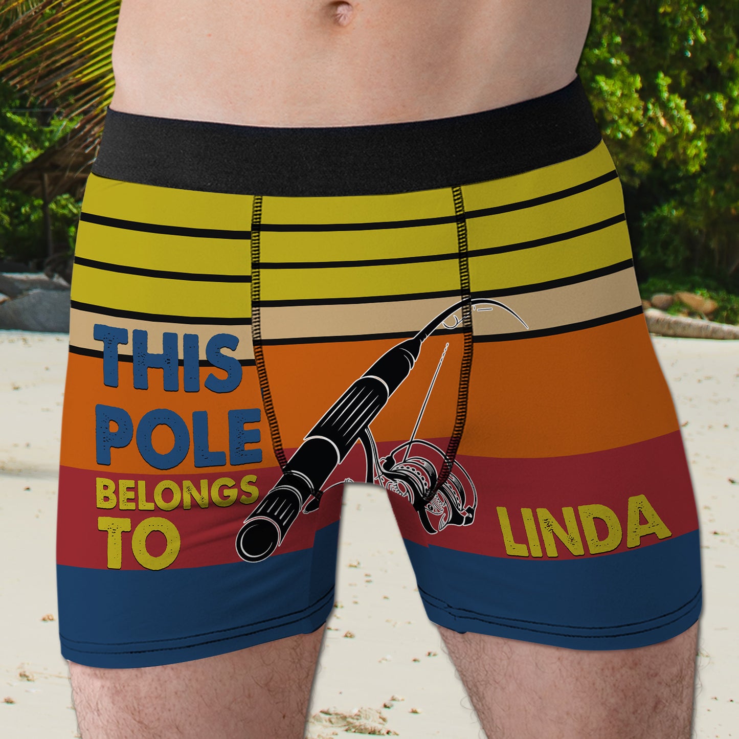 This Pole Belongs To Custom Name All Over Print Men's Boxer Brief