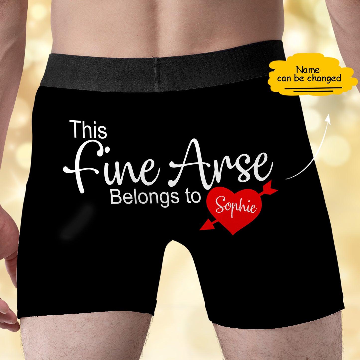 This Fine Arse Belongs To Custom Name All Over Print Men's Boxer Brief
