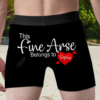 This Fine Arse Belongs To Custom Name All Over Print Men's Boxer Brief