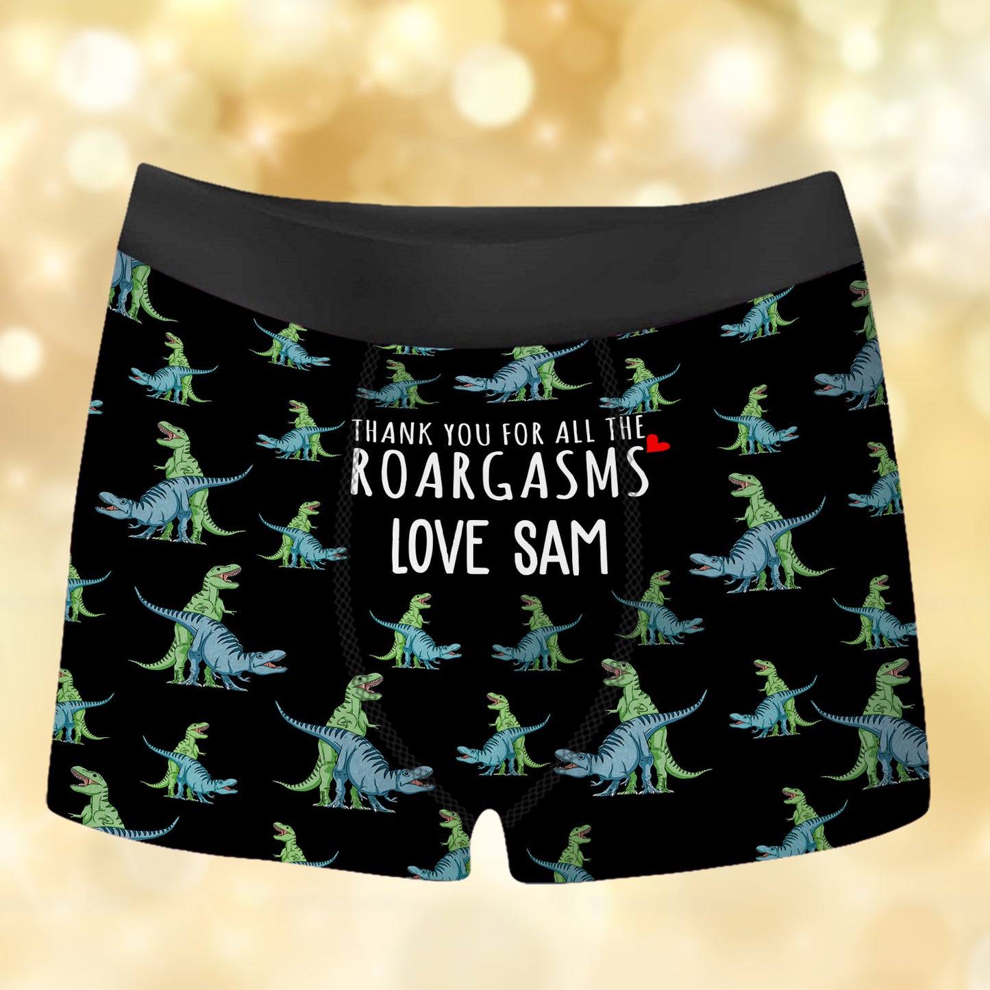 Thank You For All The Roargasms Custom Name Men's Boxer Brief