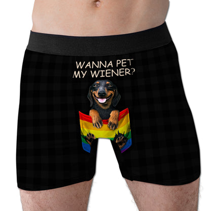 Wanna To Pet My Wiener? All Over Print Men's Boxer Brief