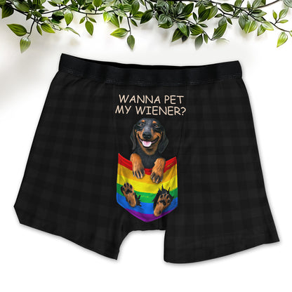 Wanna To Pet My Wiener? All Over Print Men's Boxer Brief