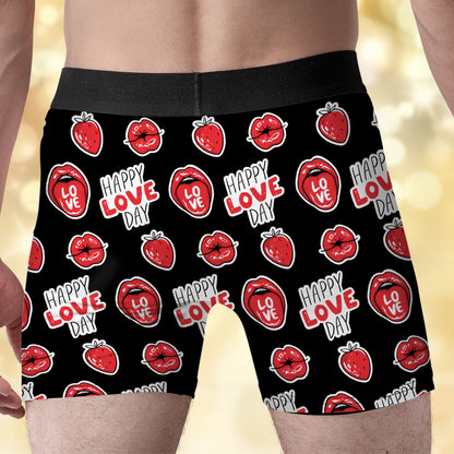 Custom Image Happy Love Day Valentine Over Print Men's Boxer Brief