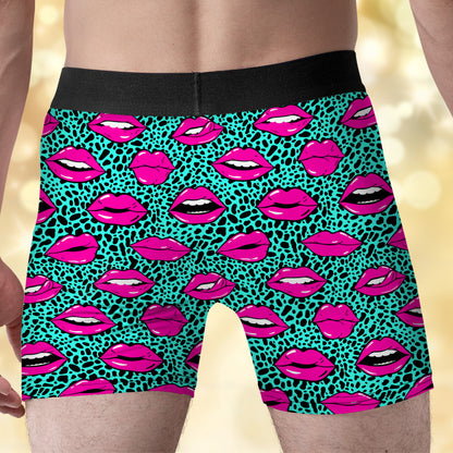 Custom Image & Name Property Of You  Over Print Men's Boxer Brief