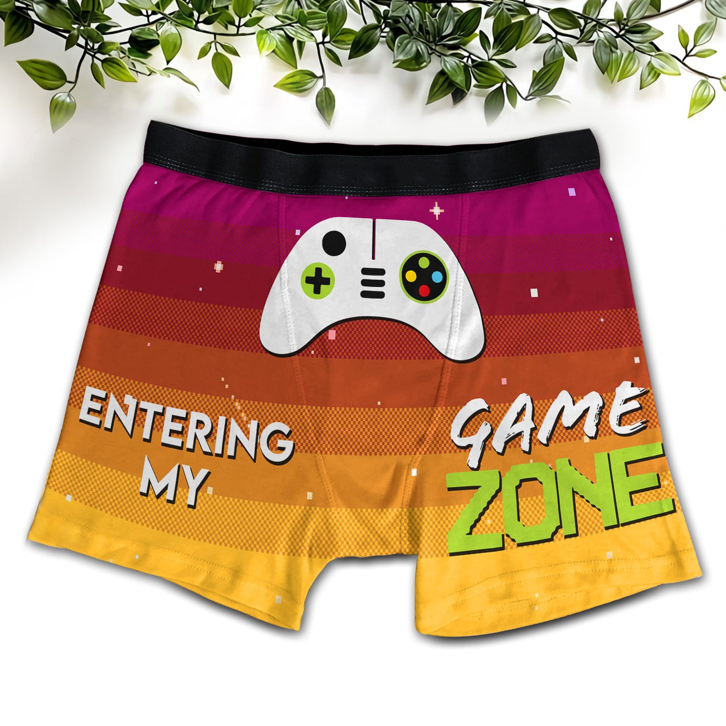 Entering My Gaming Zone Over Print Men's Boxer Brief
