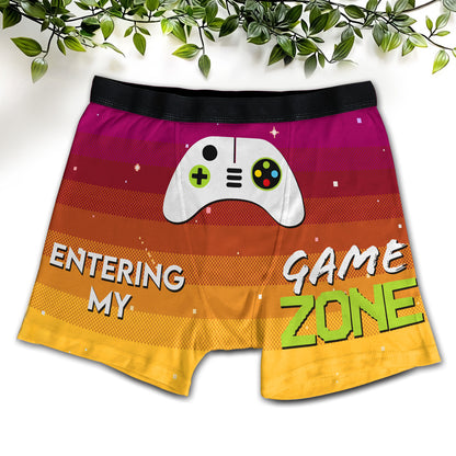 Entering My Gaming Zone Over Print Men's Boxer Brief