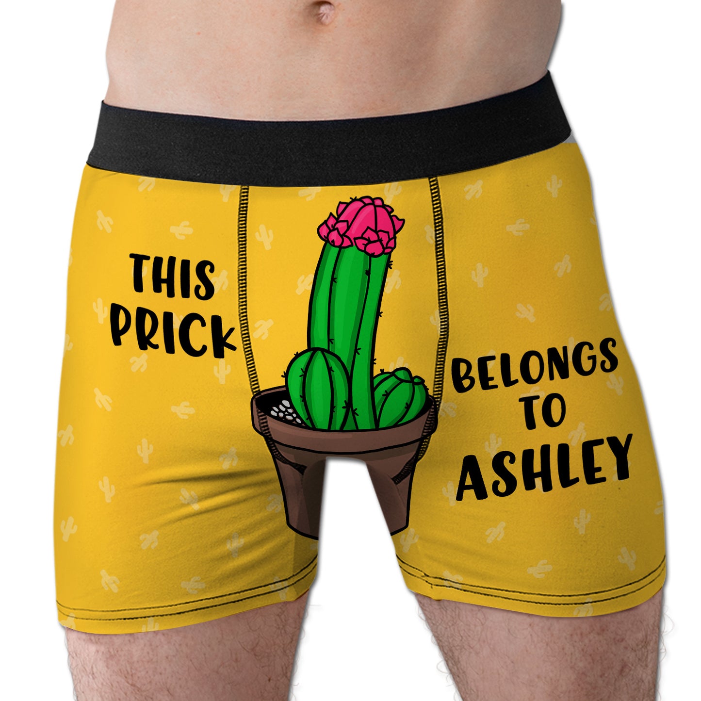 Funny Custom Name This Prick Belongs To Over Print Men's Boxer Brief