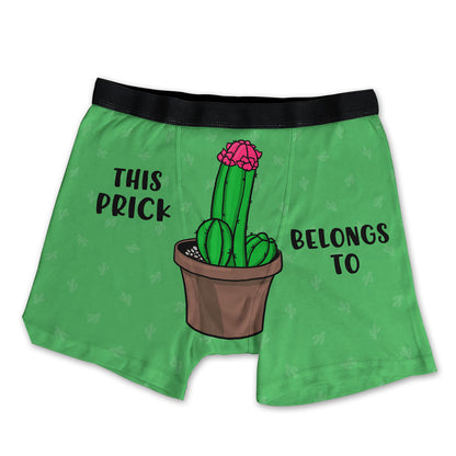 Funny Custom Name This Prick Belongs To Over Print Men's Boxer Brief