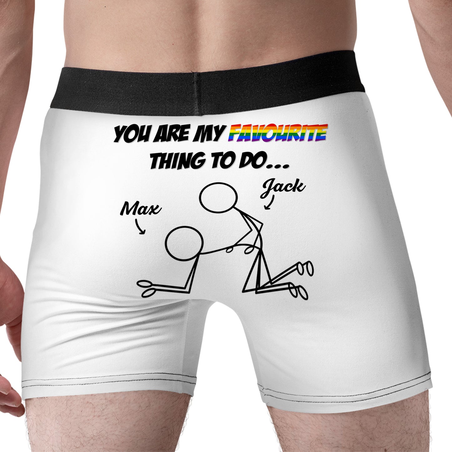 You Are My Favorite Thing To Do LGBT Custom Name Men's Boxer Brief