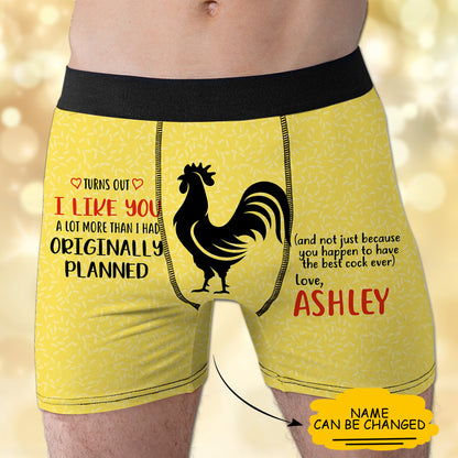 I Love You More Than I Planned Custom Name Over Print Men's Boxer Brief