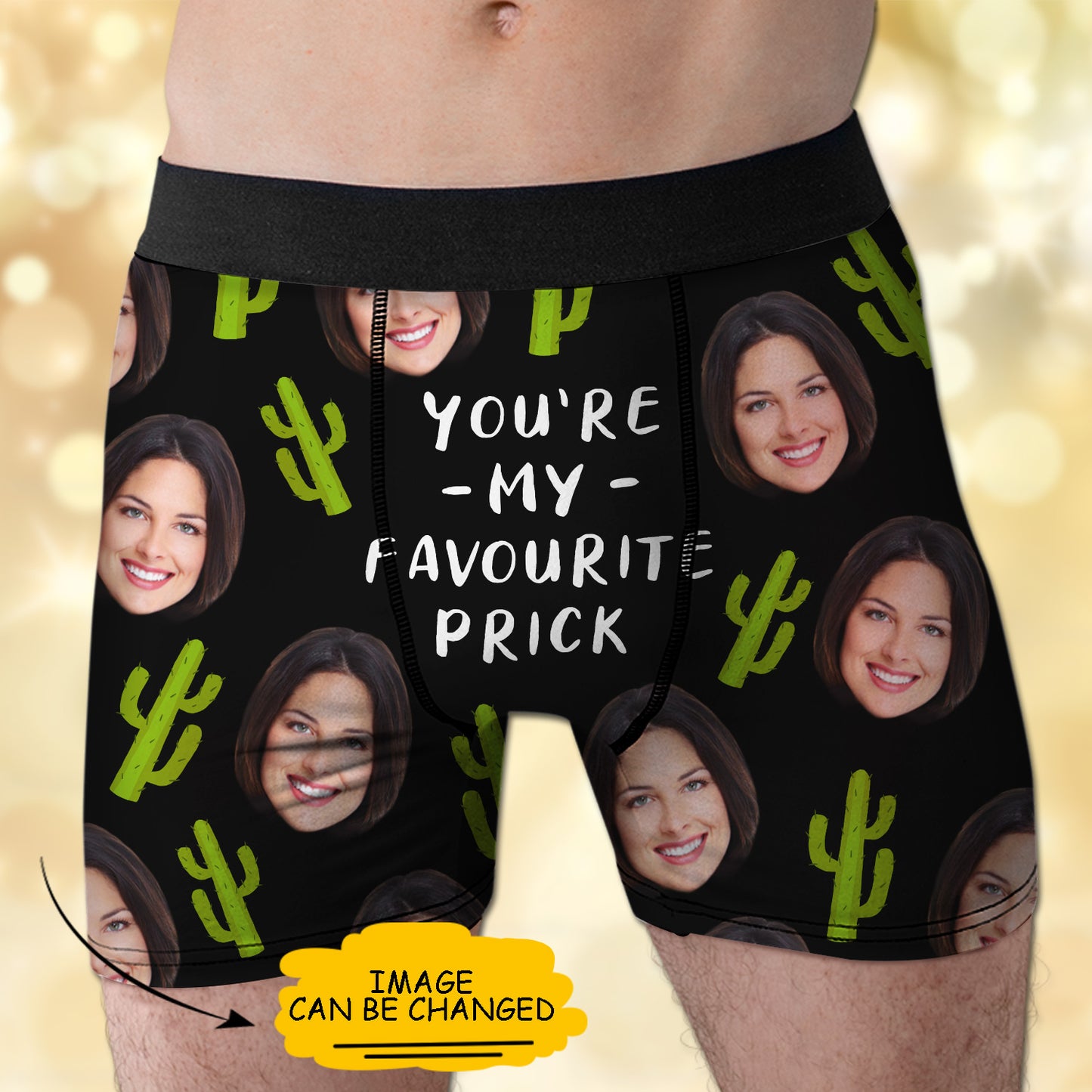 You Are My Favorite Prick Custom Face Over Print Men's Boxer Brief