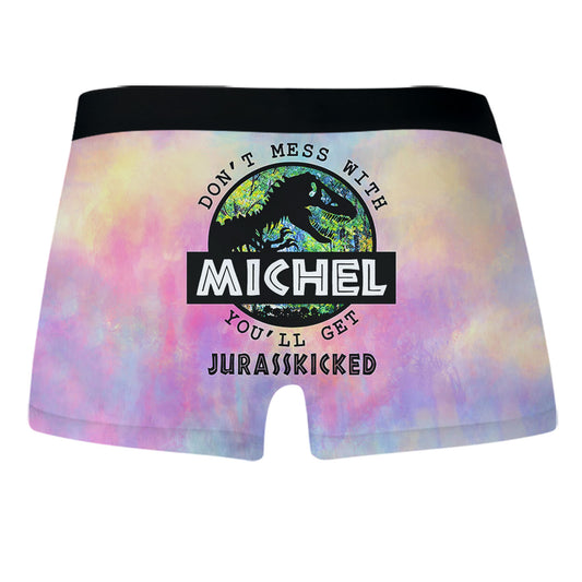 Don't Mess With Me Custom Name Over Print Men's Boxer Brief